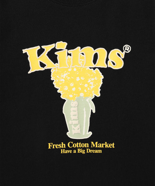 POPCORN FLOWER TEE - 2 COLORS BLACK