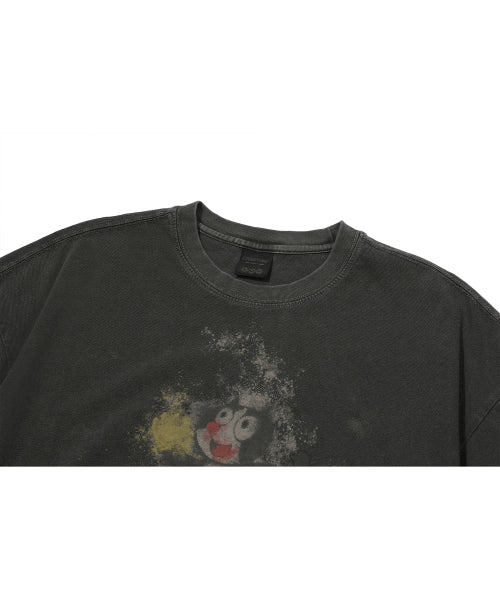 HELLO SPOTTY PIGMENT SHORT SLEEVE TEE - 3 COLORS BLACK