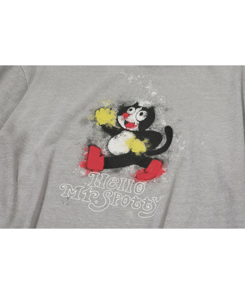 HELLO SPOTTY PIGMENT SHORT SLEEVE TEE - 3 COLORS GREY