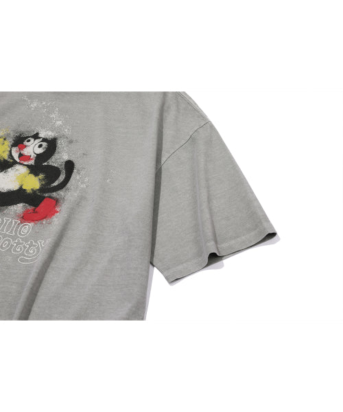 HELLO SPOTTY PIGMENT SHORT SLEEVE TEE - 3 COLORS GREY