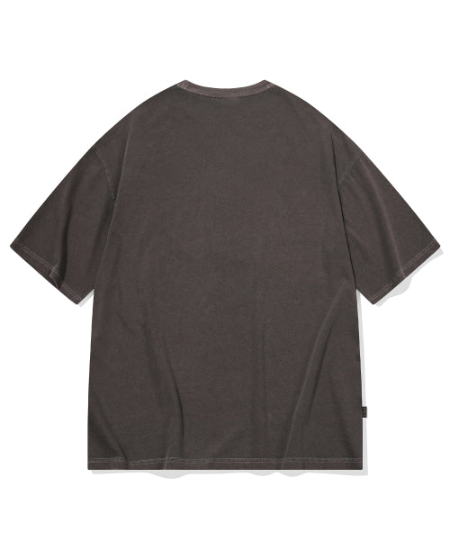 PATCH PIGMENT SHORT SLEEVE TEE - 2 COLORS BROWN