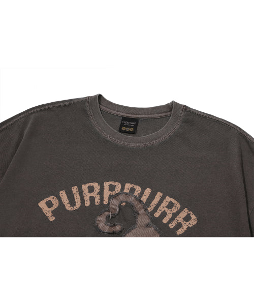 PATCH PIGMENT SHORT SLEEVE TEE - 2 COLORS BROWN