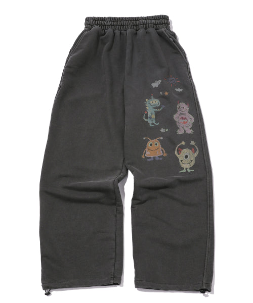 BIG HAPPY DAY PIGMENT SWEATPANTS BLACK