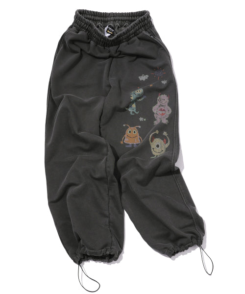 BIG HAPPY DAY PIGMENT SWEATPANTS BLACK