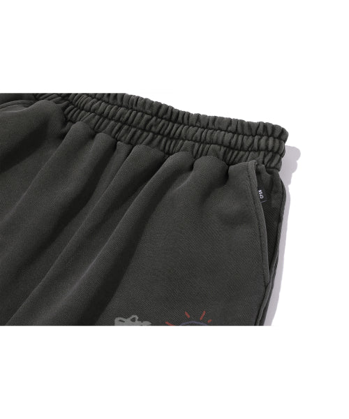 BIG HAPPY DAY PIGMENT SWEATPANTS BLACK