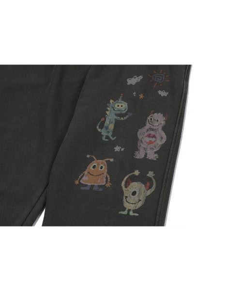 BIG HAPPY DAY PIGMENT SWEATPANTS BLACK