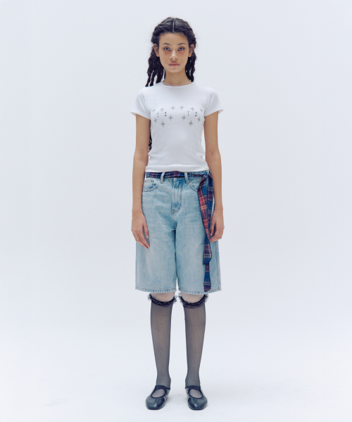 LOGO BAND SHORT SLEEVE TEE WHITE
