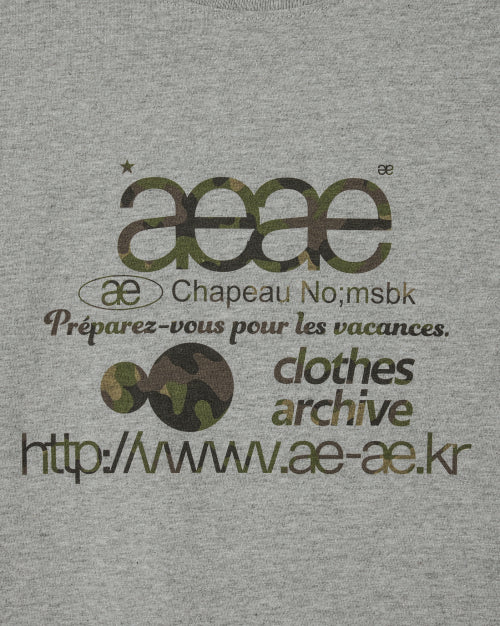 WEB LOGO CROP T SHIRTS - 3 COLORS MELANGE GREY