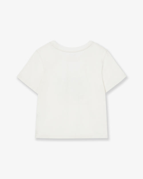 WEB LOGO CROP T SHIRTS - 3 COLORS WHITE