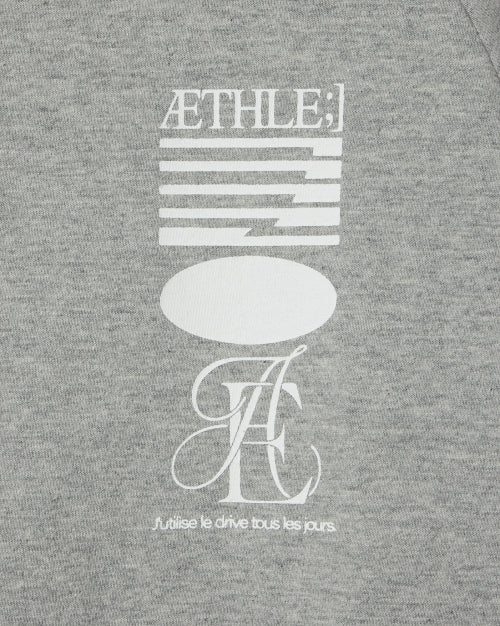 ATHLETE STRIPE HALF T SHIRTS - 5 COLORS MELANGE GREY