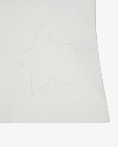 CHECK STAR TEE - 3 COLORS WHITE