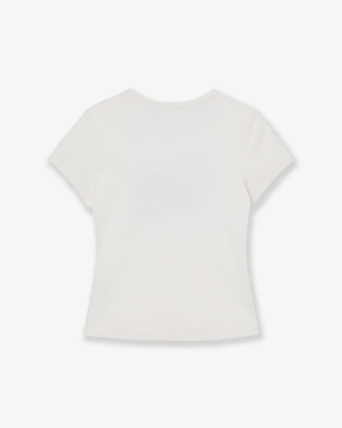 APPLIQUE LOGO TEE - 4 COLORS WHITE