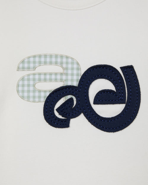 APPLIQUE LOGO TEE - 4 COLORS WHITE