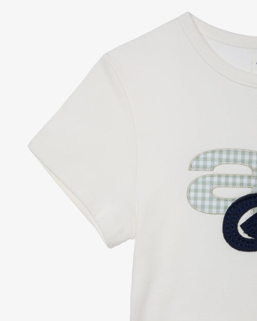 APPLIQUE LOGO TEE - 4 COLORS WHITE