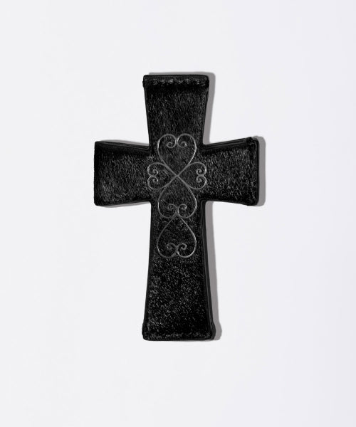 CROSS HAIR ON STRAP WALLET - 2 COLORS BLACK