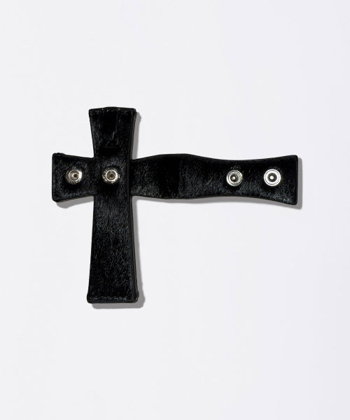 CROSS HAIR ON STRAP WALLET - 2 COLORS BLACK