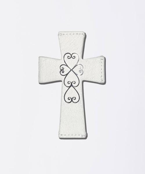 CROSS HAIR ON STRAP WALLET - 2 COLORS WHITE