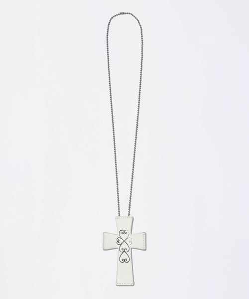 CROSS HAIR ON STRAP WALLET - 2 COLORS WHITE