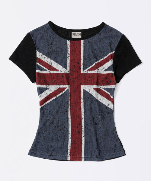 UNION JACK BABY TEE - 2 COLORS BLACK