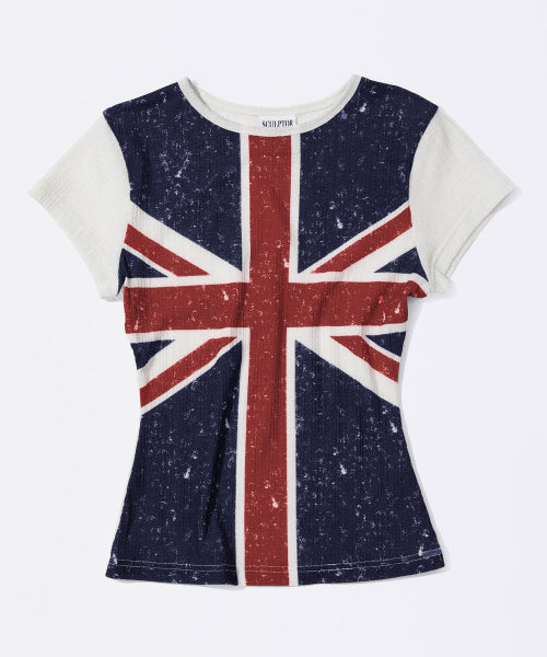 UNION JACK BABY TEE - 2 COLORS WHITE