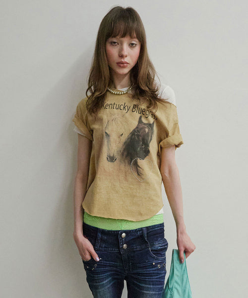 SHERIFF CUT OUT TEE - 3 COLORS YELLOW