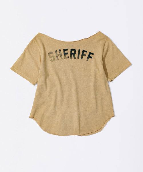 SHERIFF CUT OUT TEE - 3 COLORS YELLOW