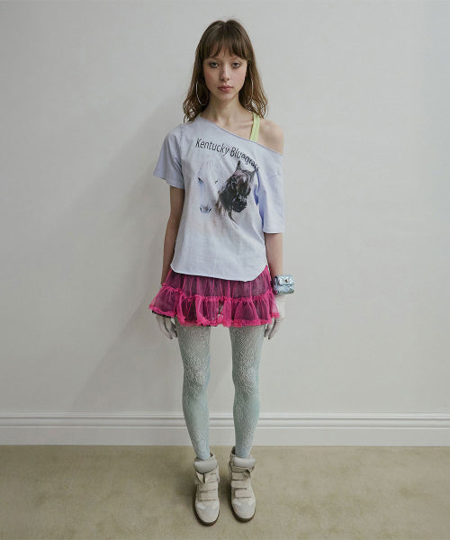 SHERIFF CUT OUT TEE - 3 COLORS BLUE