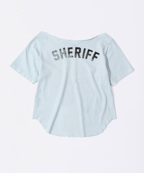 SHERIFF CUT OUT TEE - 3 COLORS BLUE