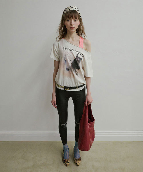 SHERIFF CUT OUT TEE - 3 COLORS WHITE