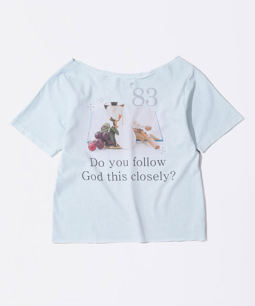 83 FAITH CUT OUT TEE WASHED - 3 COLORS BLUE