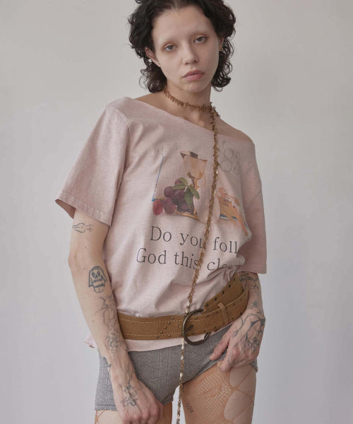 83 FAITH CUT OUT TEE WASHED - 3 COLORS AS SHOWN