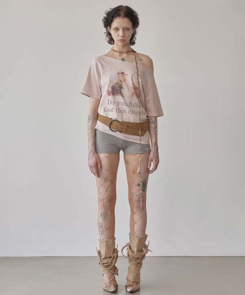 83 FAITH CUT OUT TEE WASHED - 3 COLORS AS SHOWN