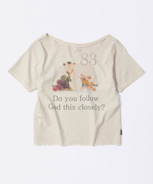 83 FAITH CUT OUT TEE WASHED - 3 COLORS WHITE
