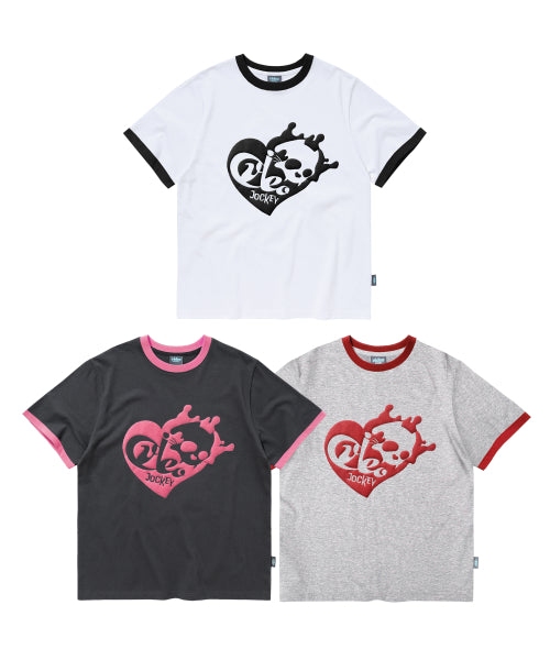 SKELETON CAT RINGER TEE