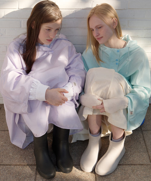 FLOWER RAIN PONCHO - 2 COLORS LAVENDER