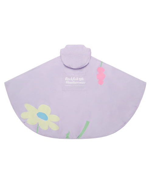 FLOWER RAIN PONCHO - 2 COLORS LAVENDER