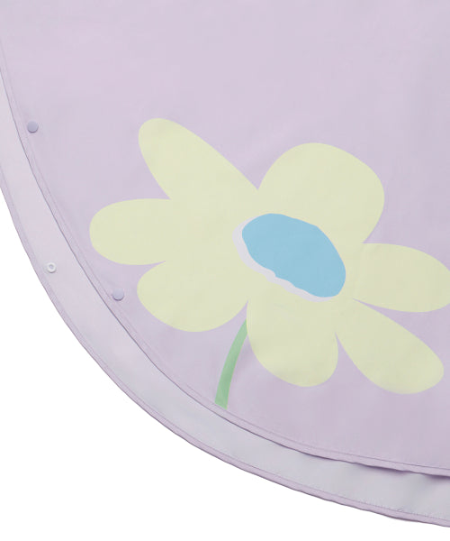 FLOWER RAIN PONCHO - 2 COLORS LAVENDER