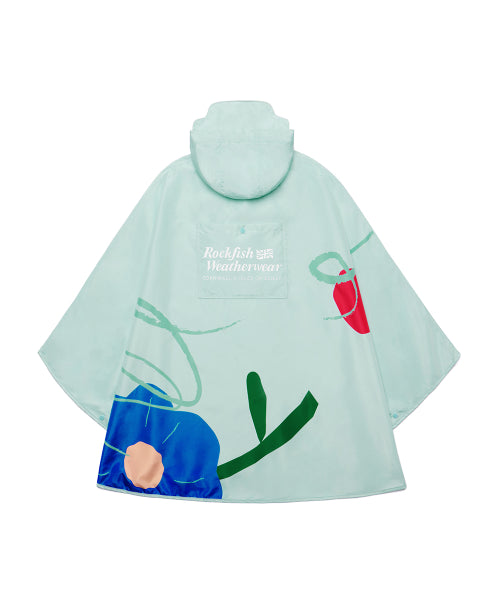 FLOWER RAIN PONCHO - 2 COLORS LAVENDER