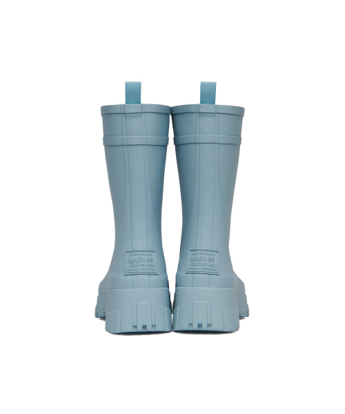 PLATFORM LACEUP RAIN BOOTS MIDDLE - 3 COLORS BLACK