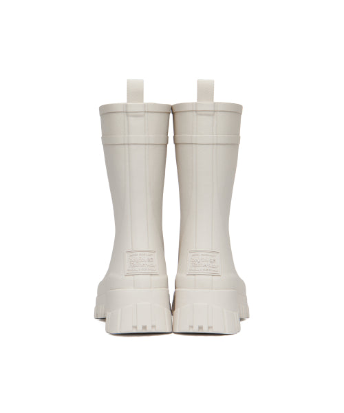 PLATFORM LACEUP RAIN BOOTS MIDDLE - 3 COLORS BLACK