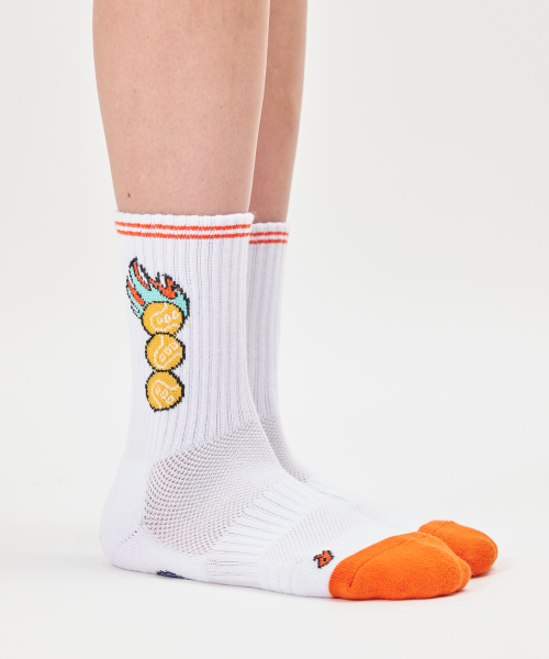 COOLMAX TENNIS CREW SOCKS - SMASH AS SHOWN