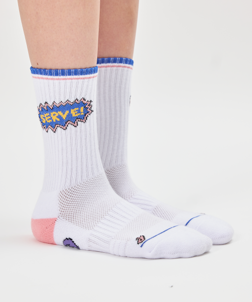 COOLMAX TENNIS CREW SOCKS - SERVE AS SHOWN