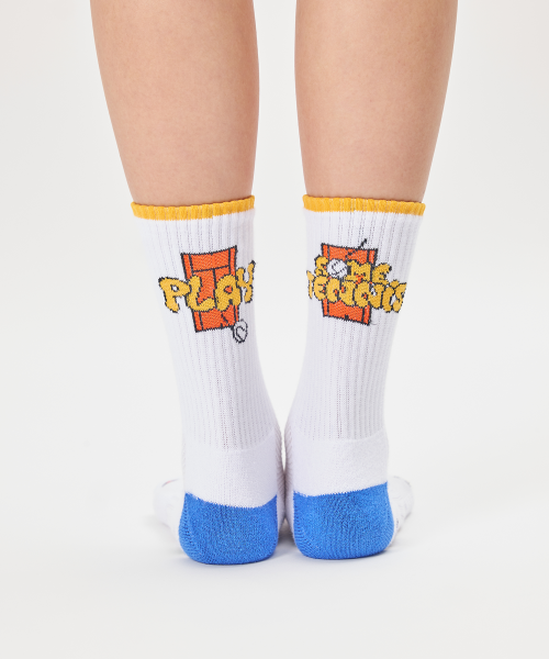 COOLMAX TENNIS CREW SOCKS - PLAY SOME TENNIS AS SHOWN