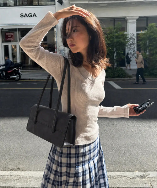 URBAN SQUARE SHOULDER BAG - 7 COLORS WHITE