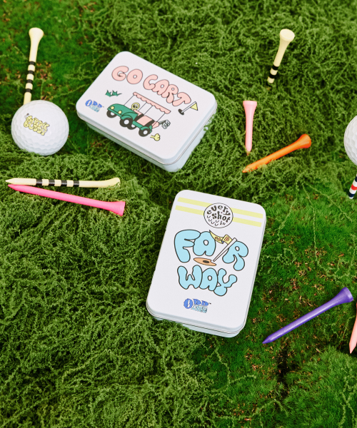 GOLF TEE TIN CASE 6PCS - GO-KART AS SHOWN
