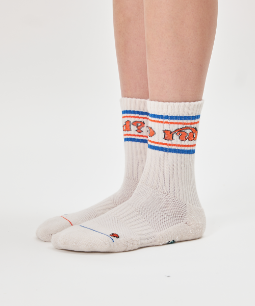 COOLMAX MARATHON RUNNING CREW SOCKS - WHO RUN THE WORLD AS SHOWN