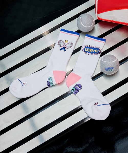 2-PACK COOLMAX TENNIS CREW SOCKS B AS SHOWN