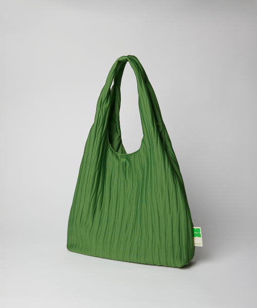 ACCORDION PLEATS SHOULDER BAG - 3 COLORS BLACK