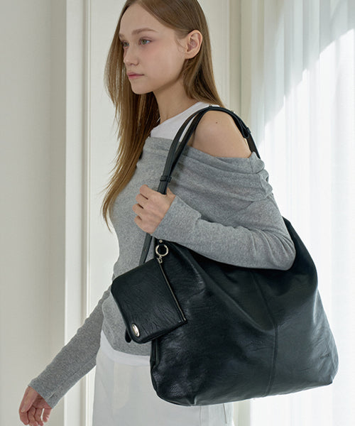 VER CROSS SHOPPER BAG - 4 COLORS BLACK