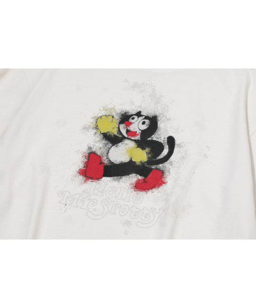 HELLO SPOTTY PIGMENT SHORT SLEEVE TEE - 3 COLORS CREAM